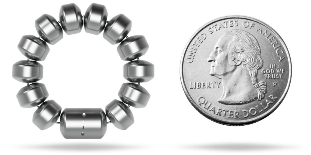LINX size compared to a quarter