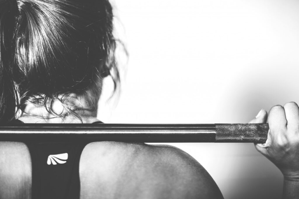 woman doing squats