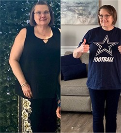 Kelly's weight loss transformation