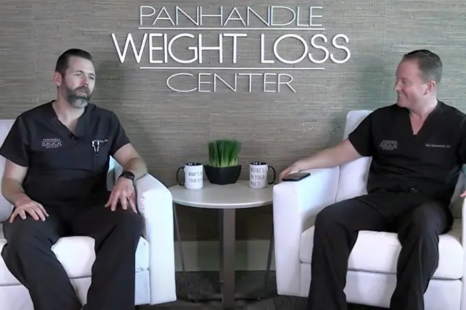 Panhandle doctors in a podcast video