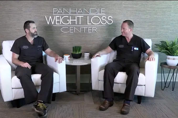 Panhandle doctors in a podcast video